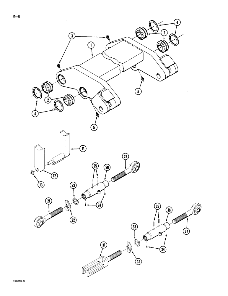 Схема запчастей Case IH 9180 - (9-006) - HITCH COMPONENTS (09) - CHASSIS/ATTACHMENTS