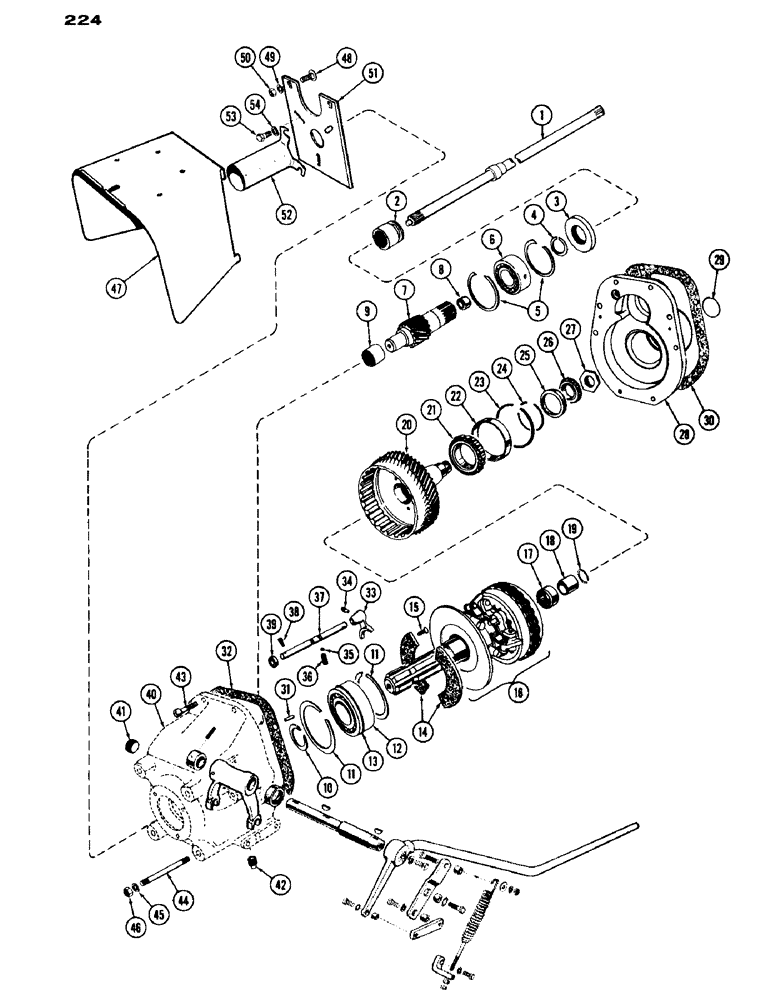 Схема запчастей Case IH 430 - (224) - INDEPENDENT P.T.O. (06) - POWER TRAIN