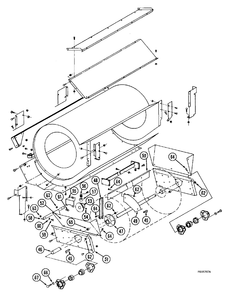 Схема запчастей Case IH 1680 - (9C-10) - CLEANING FAN AND SUPPORTS (CONTD) (15) - BEATER & CLEANING FANS