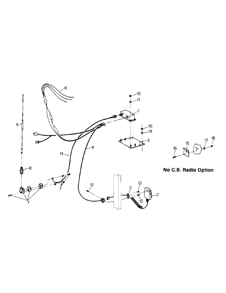 Схема запчастей Case IH ST251 - (10-21) - C.B. RADIO AND MOUNTING (19) - OPTIONS