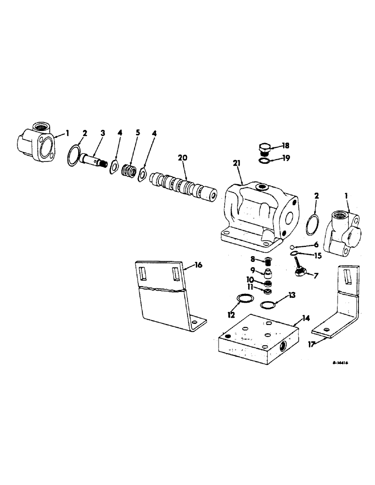 Схема запчастей Case IH 303 - (202) - STEERING VALVE, SERIAL NO. 7278 AND ABOVE (41) - STEERING