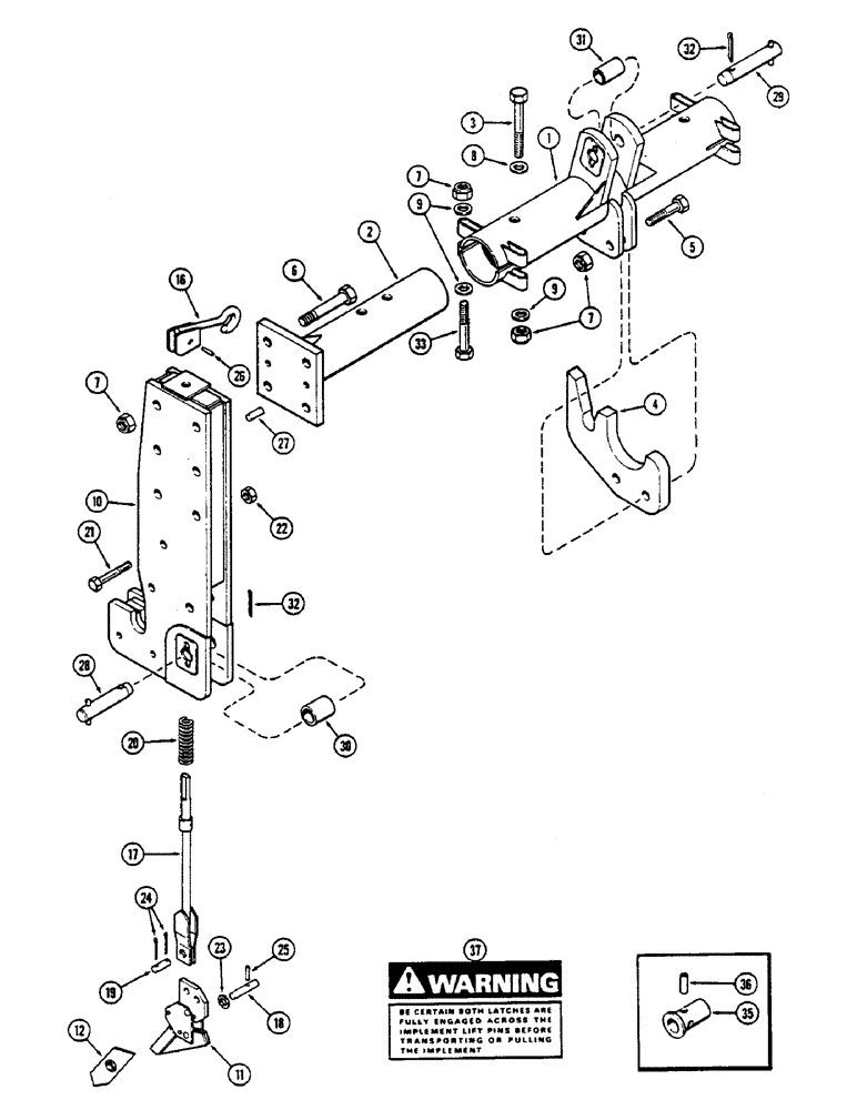 Схема запчастей Case IH 2390 - (9-324) - QUICK HITCH COUPLER, CATEGORY II AND III (09) - CHASSIS/ATTACHMENTS