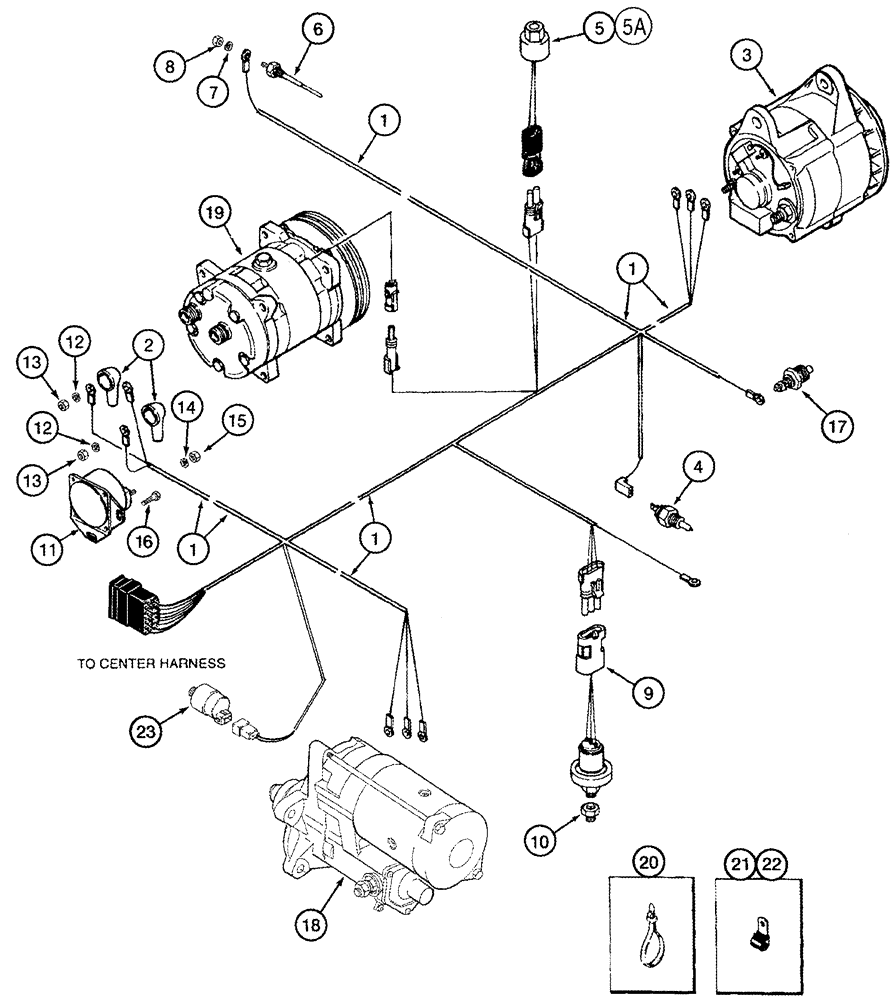 Схема запчастей Case IH 2344 - (04-05) - HARNESS, ENGINE (06) - ELECTRICAL