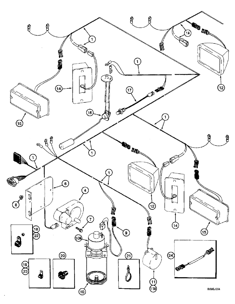 Схема запчастей Case IH 2166 - (4-28) - REAR HARNESS (06) - ELECTRICAL