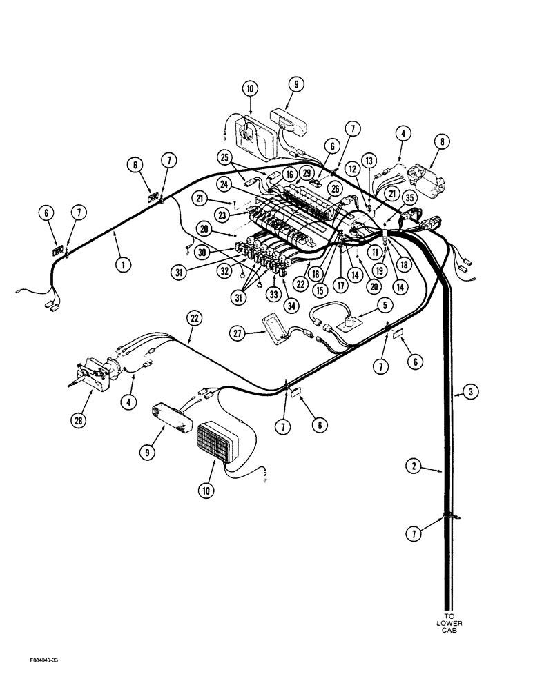 Схема запчастей Case IH STEIGER - (4-06) - OVERHEAD CAB HARNESS (04) - ELECTRICAL SYSTEMS