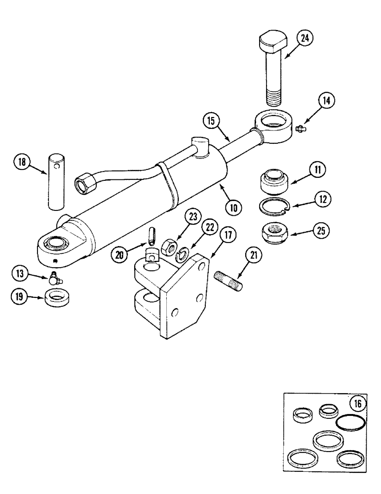 Схема запчастей Case IH 1594 - (5-120) - STEERING CYLINDER, MFD TRACTORS P.I.N. 11221501 AND AFTER (05) - STEERING