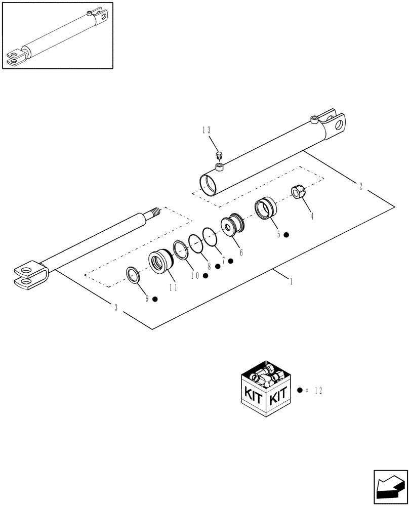 Схема запчастей Case IH WRX201 - (35.900.03[01]) - LIFT CYLINDER COMPONENTS (35) - HYDRAULIC SYSTEMS