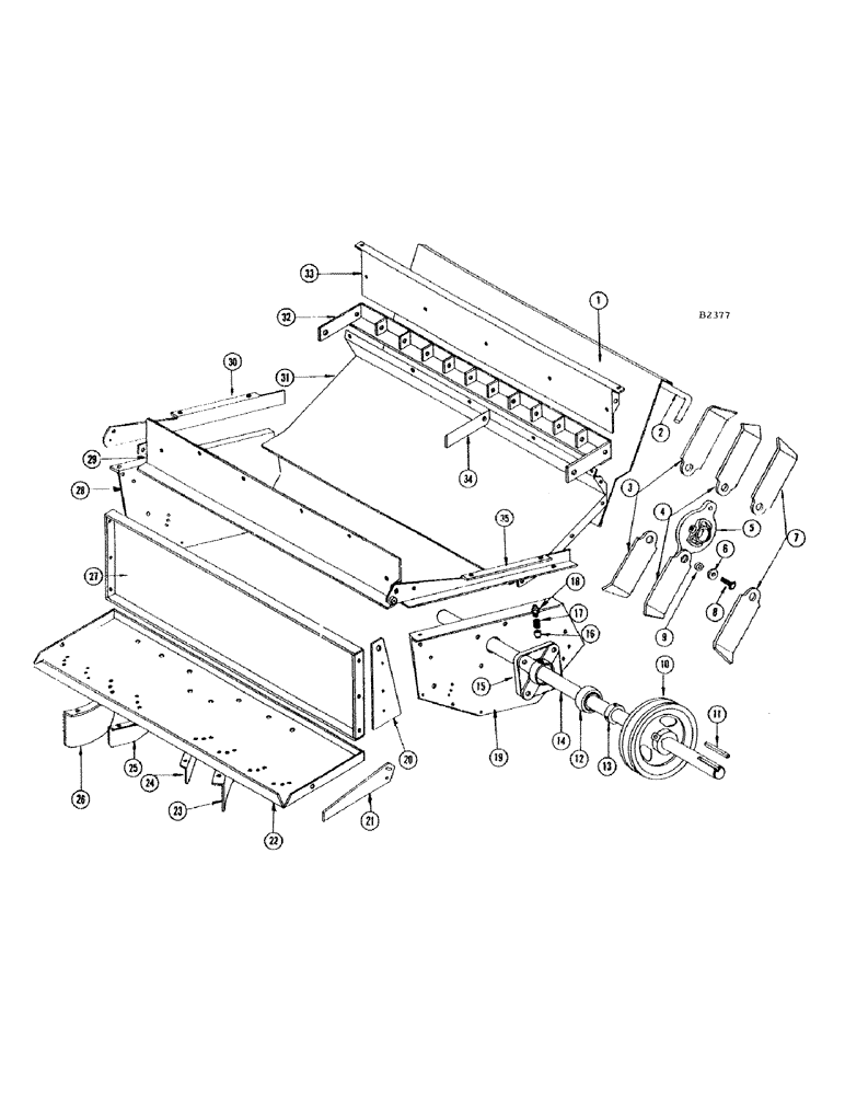 Схема запчастей Case IH 660 - (218) - STRAWCHOPPER, CUTTER AND SPREADER HOUSING 