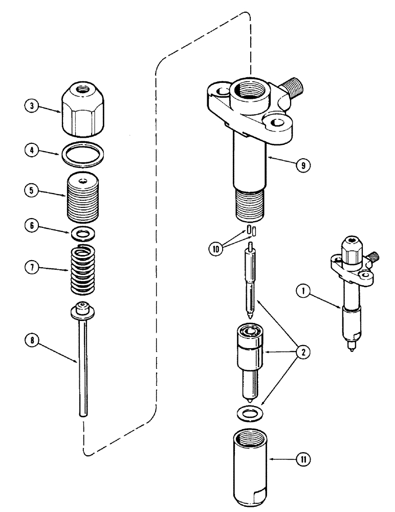 Схема запчастей Case IH 1690 - (A12-1) - FUEL INJECTOR (01) - ENGINE