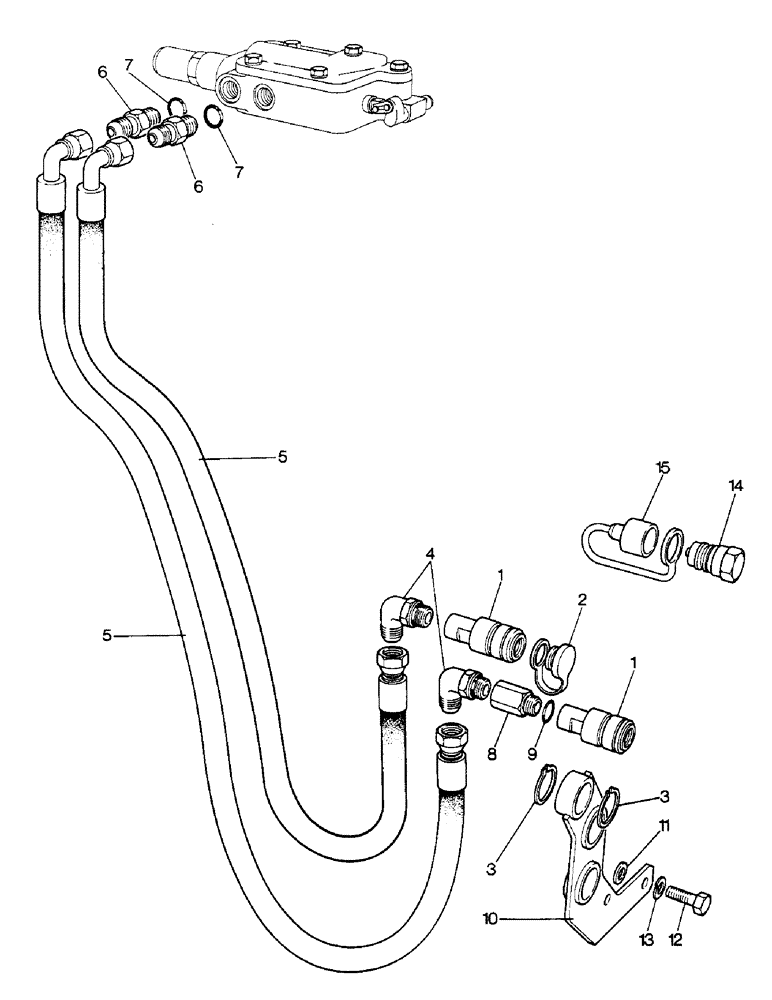 Схема запчастей Case IH 1690 - (K20-1) - PIPES AND COUPLINGS FOR SINGLE REMOTE VALVES, HIGH PLATFORM, CAB, LOW PROFILE (07) - HYDRAULICS