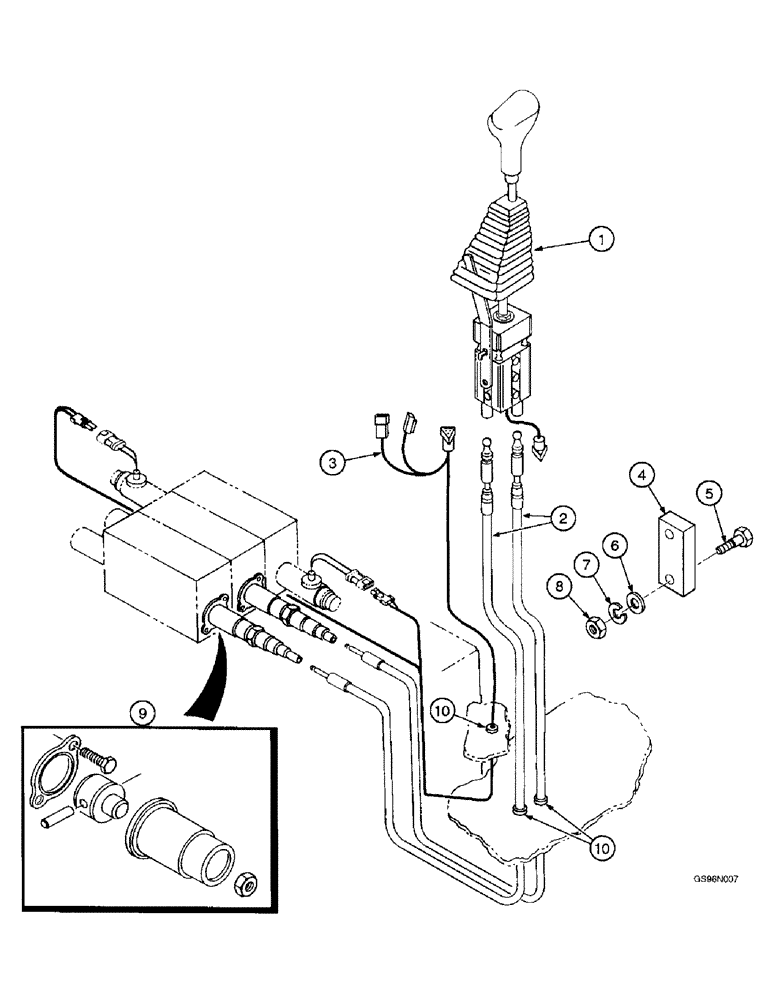 Схема запчастей Case IH L300 - (8-28) - HYDRAULIC CONTROLS, EXTERNAL VALVE, 3 FUNCTION, POWER SHIFT TRANSMISSION (08) - HYDRAULICS