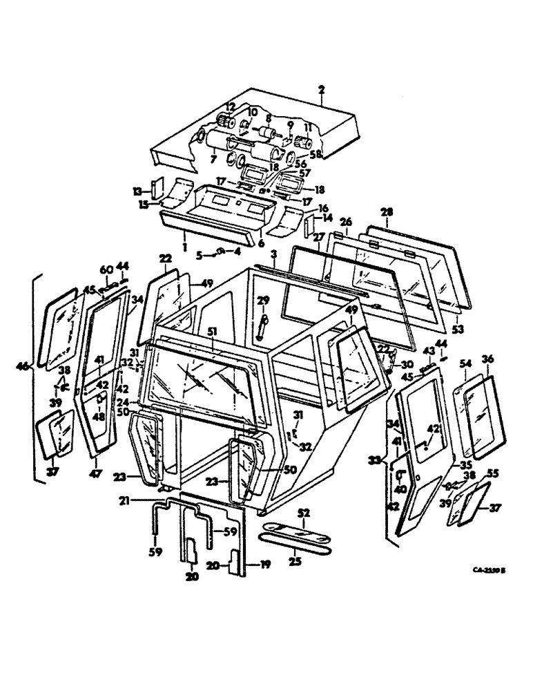 Схема запчастей Case IH 966 - (13-46) - SUPERSTRUCTURE, CUSTOM TRACTOR CAB (05) - SUPERSTRUCTURE