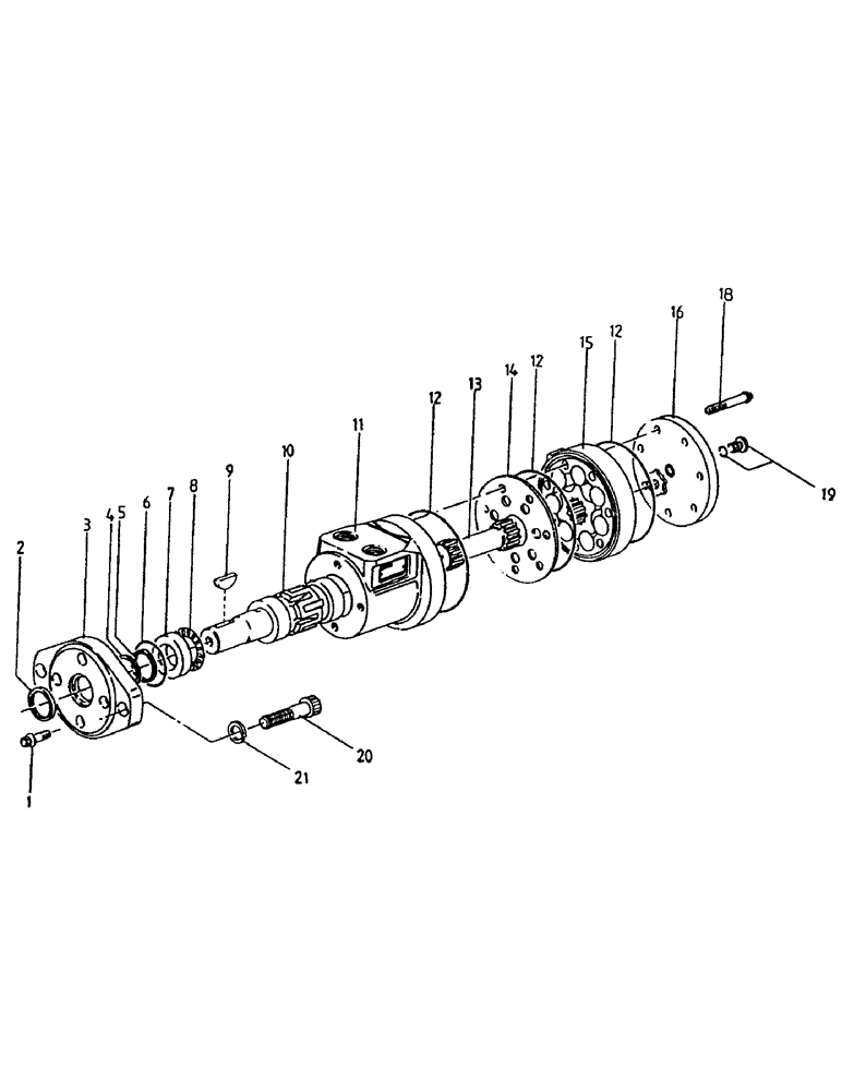 Схема запчастей Case IH 7000 - (B02-20) - HYDRAULIC MOTOR, S CHAR-LYNN, 22.6 CUBIC INCH, FLORIDA OPTION Hydraulic Components & Circuits