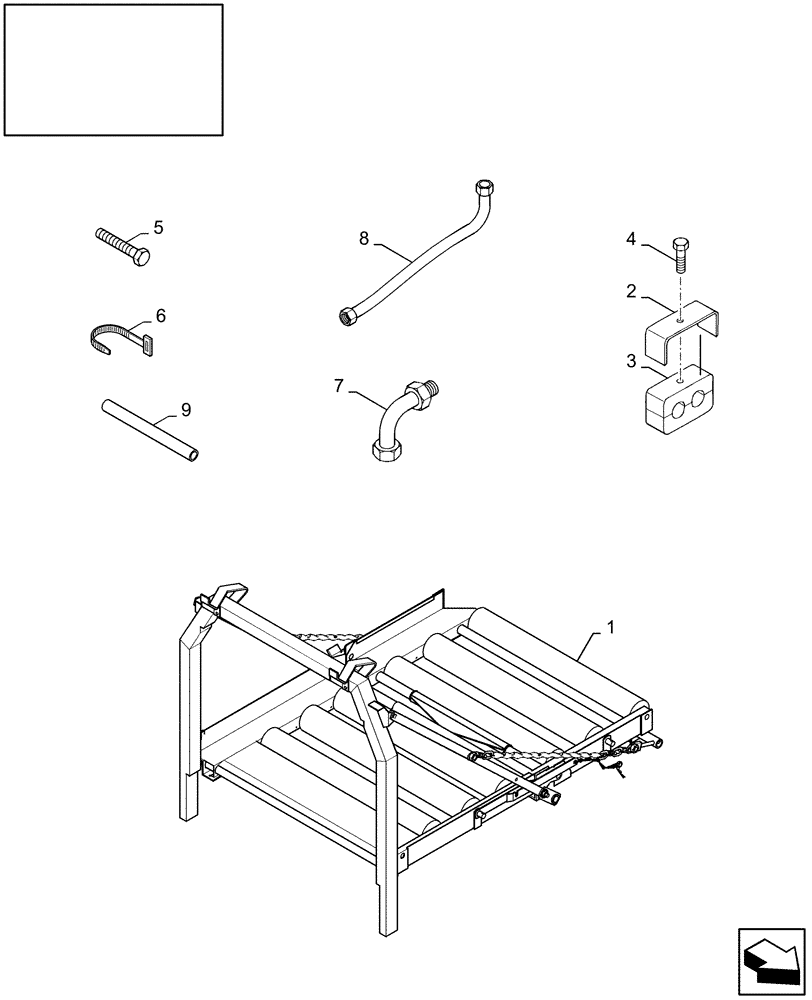 Схема запчастей Case IH LBX432S - (18.84070331[02]) - DIA : ROLLER BALE CHUTE (18) - ACCESSORIES