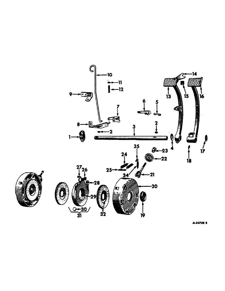 Схема запчастей Case IH 560 - (214) - BRAKES, BRAKES AND CONNECTIONS, FARMALL 560 SERIES (5.1) - BRAKES