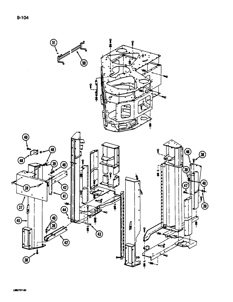 Схема запчастей Case IH 1822 - (9-104) - DRUM HOUSING, 1822 COTTON PICKER (13) - PICKING SYSTEM