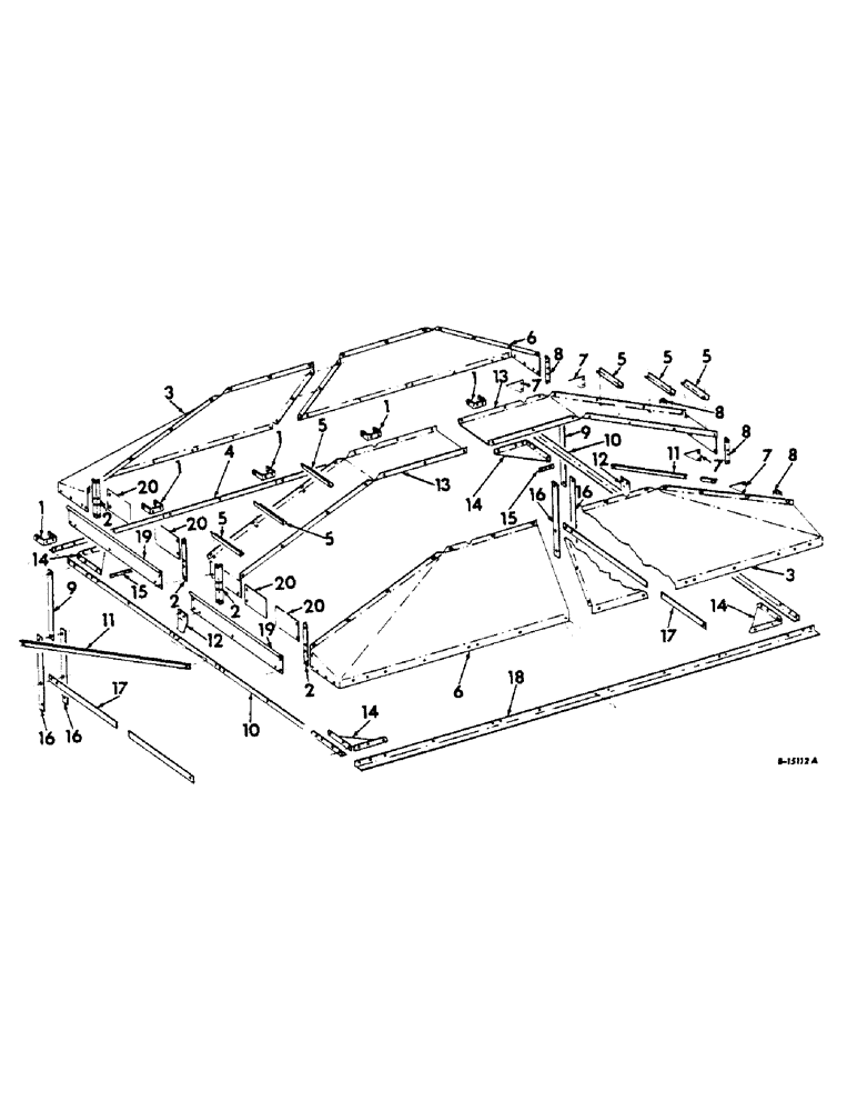 Схема запчастей Case IH 616 - (Q-09) - BASKET AND AIR SYSTEM, BASKET COVER Basket & Air System