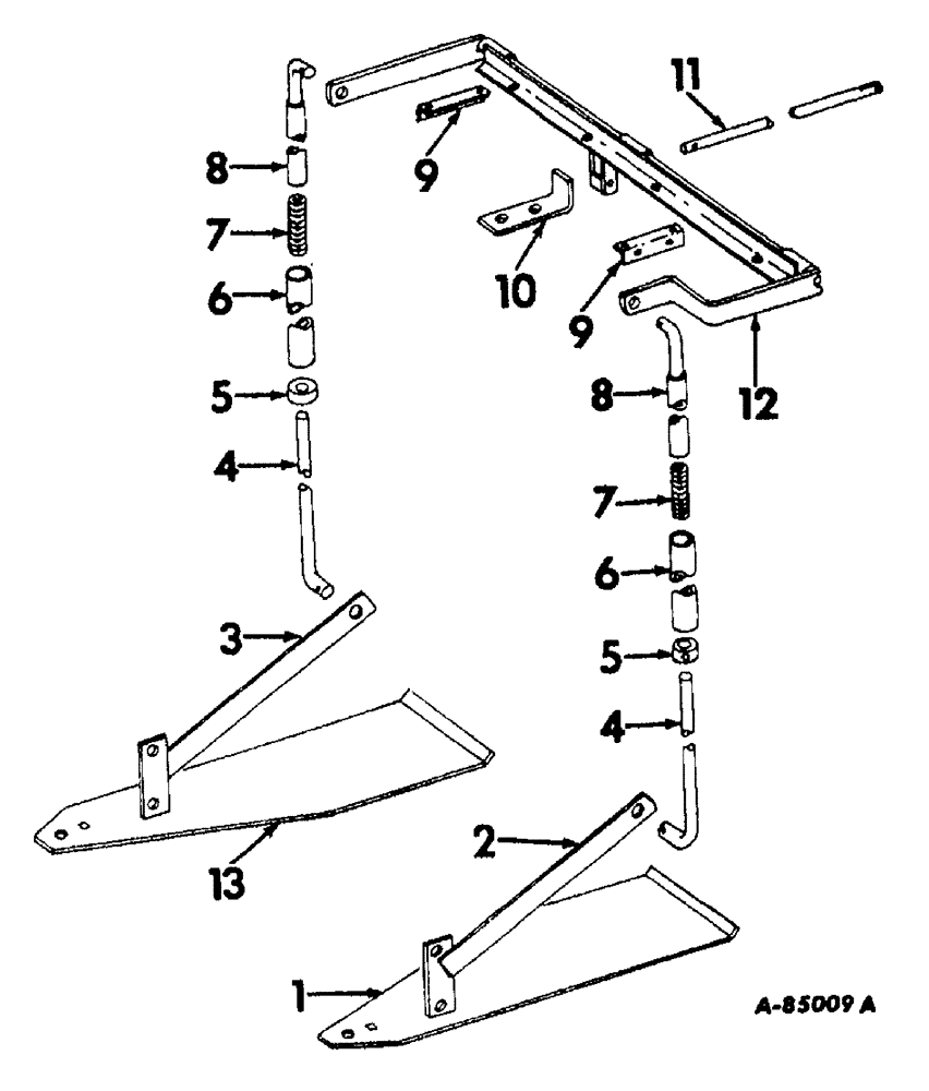 Схема запчастей Case IH 622 - (R-31) - PICKER DRUM, DRUM HEIGHT CONTROL ACTUATING PARTS Picker Drum