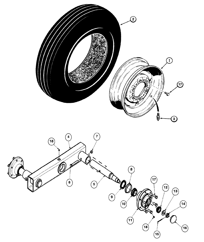 Схема запчастей Case IH 4450 - (09-31) - WHEEL AND HUB - 6-BOLT HUB 