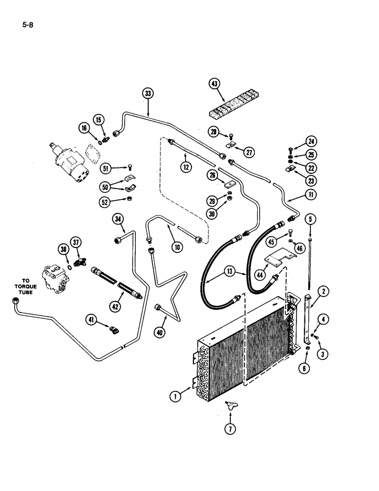 Схема запчастей Case IH 3394 - (5-08) - OIL COOLER SYSTEM (05) - STEERING