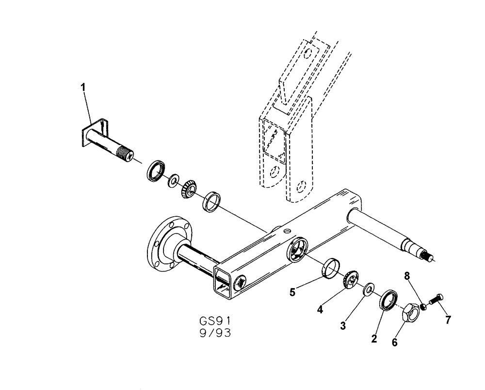 Схема запчастей Case IH TIGER-MATE - (09-10) - WALKING BEAM SERVICE KIT (09) - CHASSIS/ATTACHMENTS