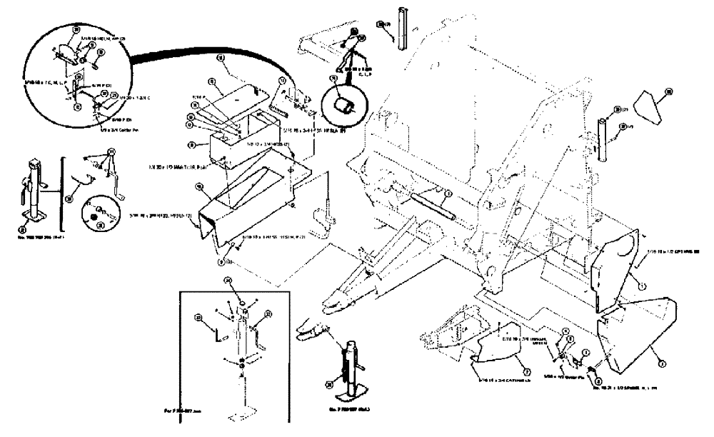 Схема запчастей Case IH 8440 - (18[1]) - SHIELDS ASSEMBLY (12) - MAIN FRAME