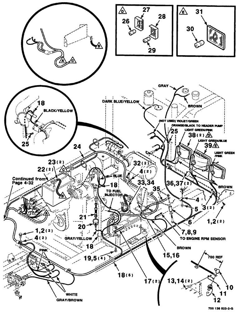 Схема запчастей Case IH 8880 - (04-036) - ENGINE WIRING ASSEMBLY - REAR (8880) (55) - ELECTRICAL SYSTEMS