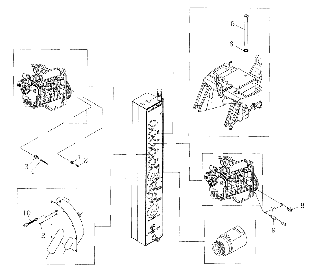 Схема запчастей Case IH 7700 - (C07[03]) - SENDERS AND SWITCHES, 6CT Engine & Engine Attachments