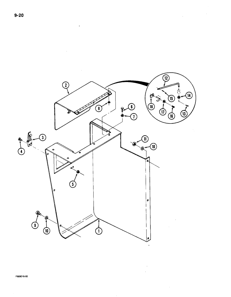 Схема запчастей Case IH 9150 - (9-20) - HYDRAULIC OIL TANK COVER (09) - CHASSIS/ATTACHMENTS