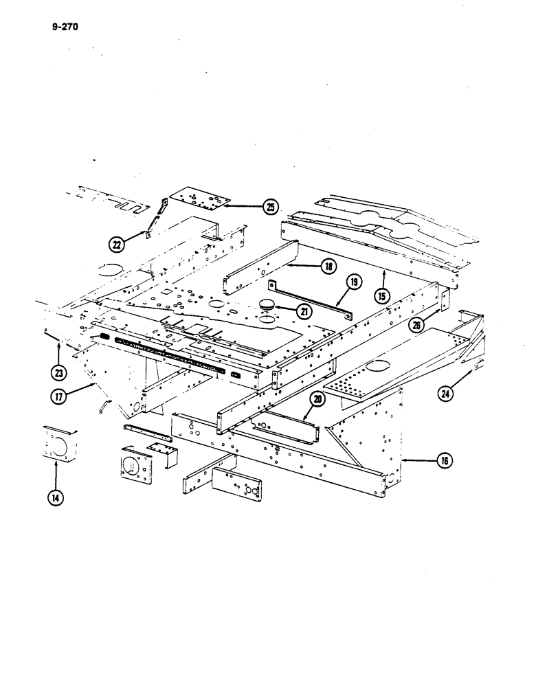 Схема запчастей Case IH 782 - (9-270) - OPERATORS PLATFORM (09) - CHASSIS ATTACHMENTS