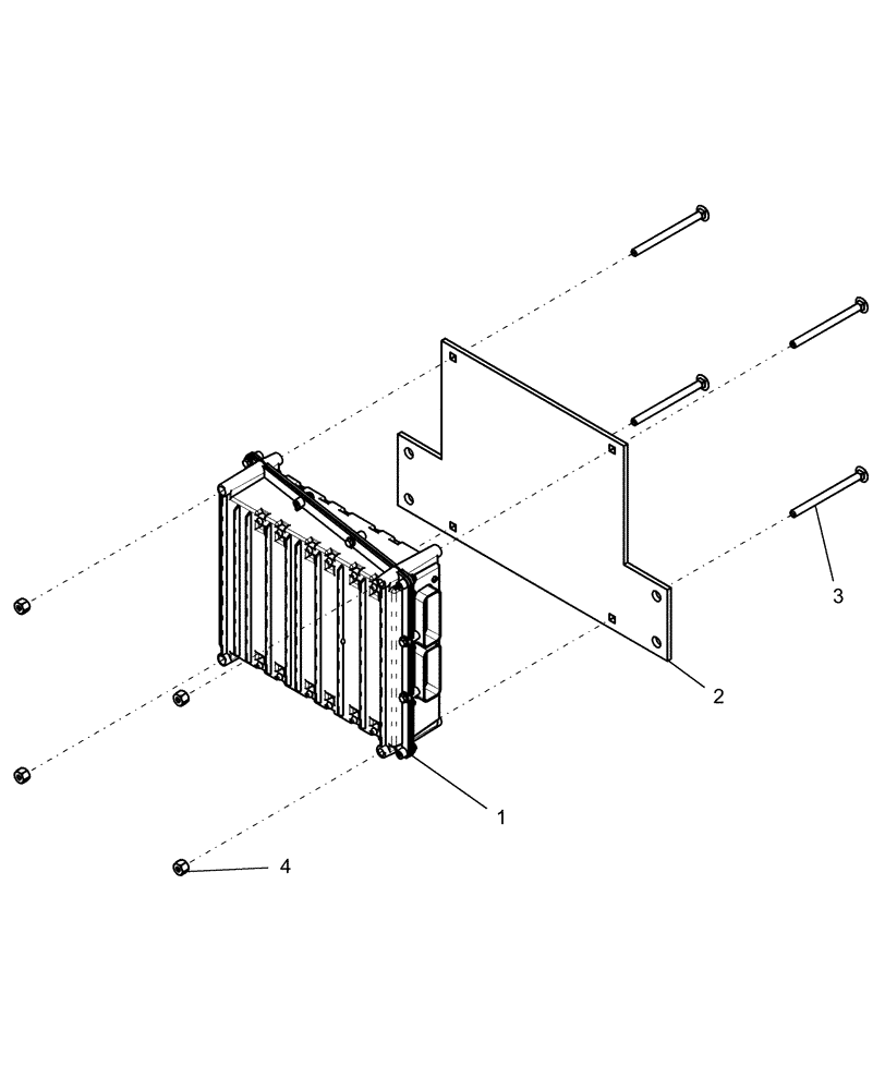 Схема запчастей Case IH 1210 - (55.640.01) - ELECTRICAL - ECU MODULE MOUNTING PLATE (55) - ELECTRICAL SYSTEMS