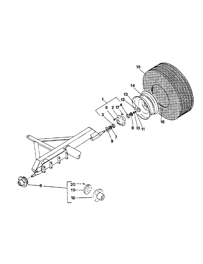 Схема запчастей Case IH 1802 - (46) - REAR AXLE GROUP, 8 BOLT HUB 