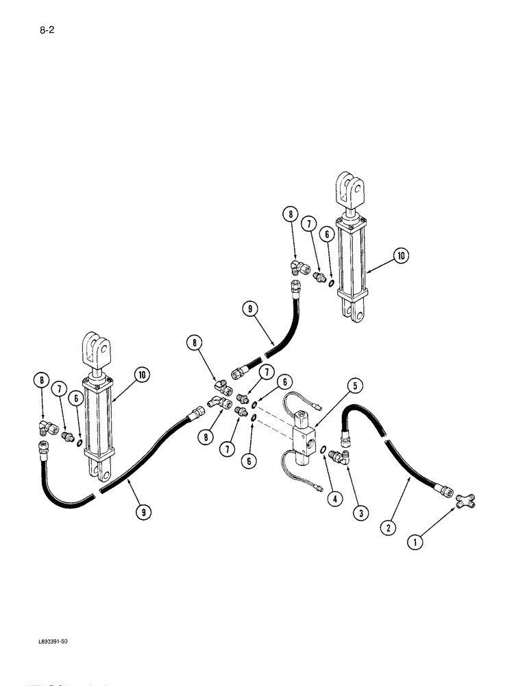 Схема запчастей Case IH 6300 - (8-02) - MARKER HYDRAULICS, ELECTRONIC SELECTOR (08) - HYDRAULICS