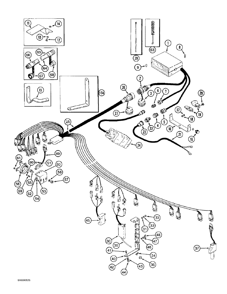 Схема запчастей Case IH 955 - (4-12) - EARLY RISER MONITOR SYSTEM (04) - ELECTRICAL SYSTEMS