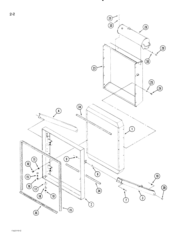 Схема запчастей Case IH 9180 - (2-02) - RADIATOR MOUNTING (02) - ENGINE