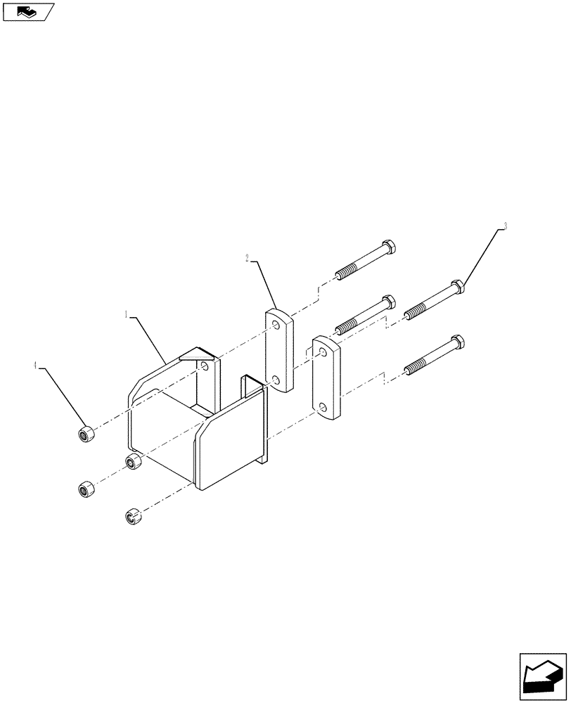 Схема запчастей Case IH 930 - (88.100.03) - EXTENSION BARS (88) - ACCESSORIES