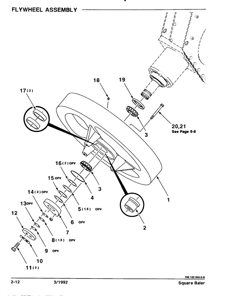 Схема запчастей Case IH 8570 - (2-12) - FLYWHEEL ASSEMBLY Driveline