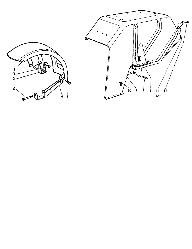 Схема запчастей Case IH 880A - (100) - FRONT FENDERS, U481, FABRICATED FRONT AXLE, FRONT FENDERS, U515, HEAVY DUTY FRONT AXLE (12) - CHASSIS