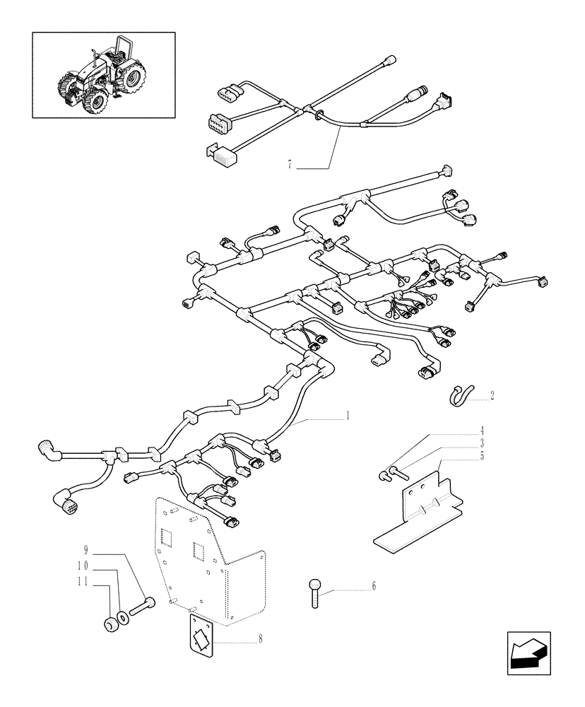 Схема запчастей Case IH MXU110 - (1.75.4[06]) - CABLE EXTENSION - L/CAB - C5148 (06) - ELECTRICAL SYSTEMS