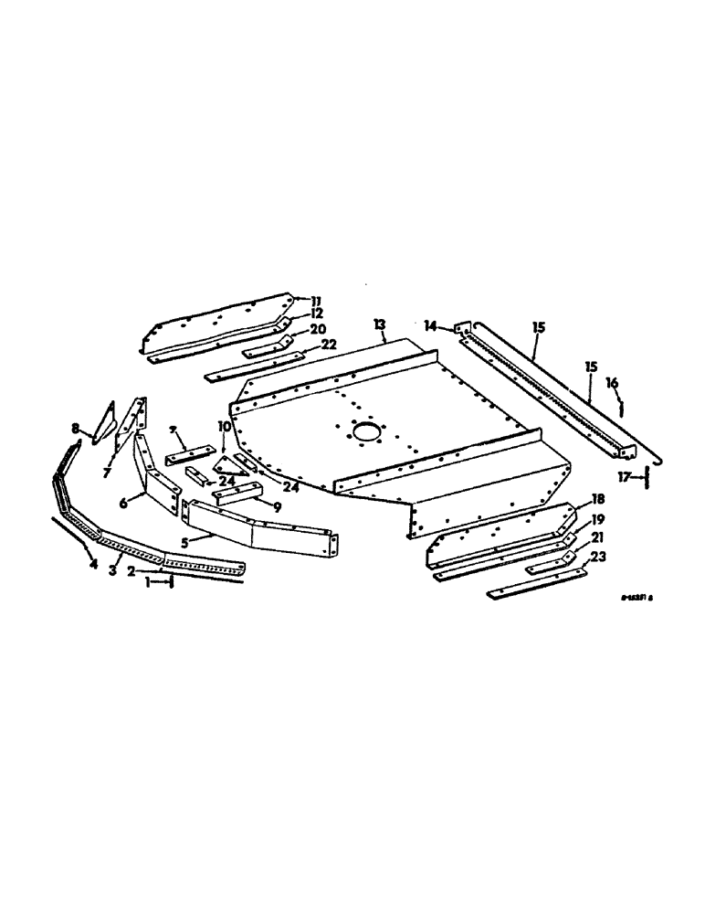 Схема запчастей Case IH 211 - (E-03) - MAIN FRAME, CHAIN GUIDE, HARROW HITCH, ADJUSTABLE 