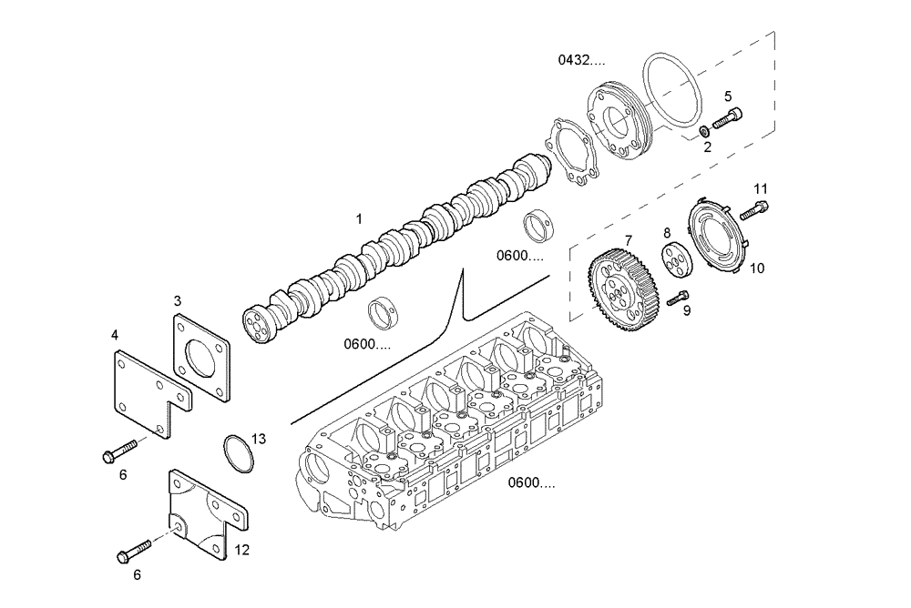 Схема запчастей Case IH F3AE0684D B003 - (1250.096) - TIMING PARTS 