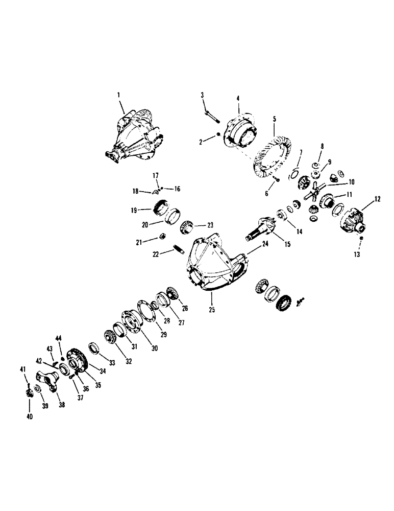 Схема запчастей Case IH STEIGER - (04-41) - DIFFERENTIAL AND CARRIER ASSEMBLY, CLARK (04) - Drive Train