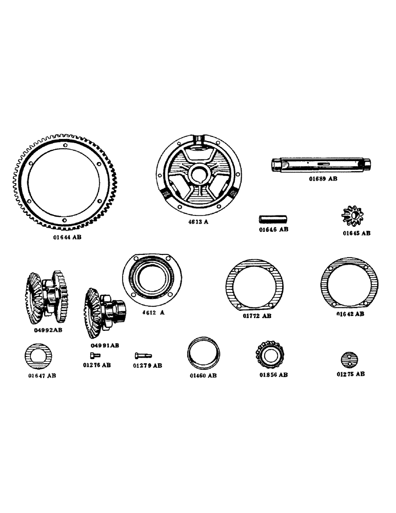 Схема запчастей Case IH DH-SERIES - (065) - DIFFERENTIAL SHAFT, D, DC, DH, DO, DV (06) - POWER TRAIN