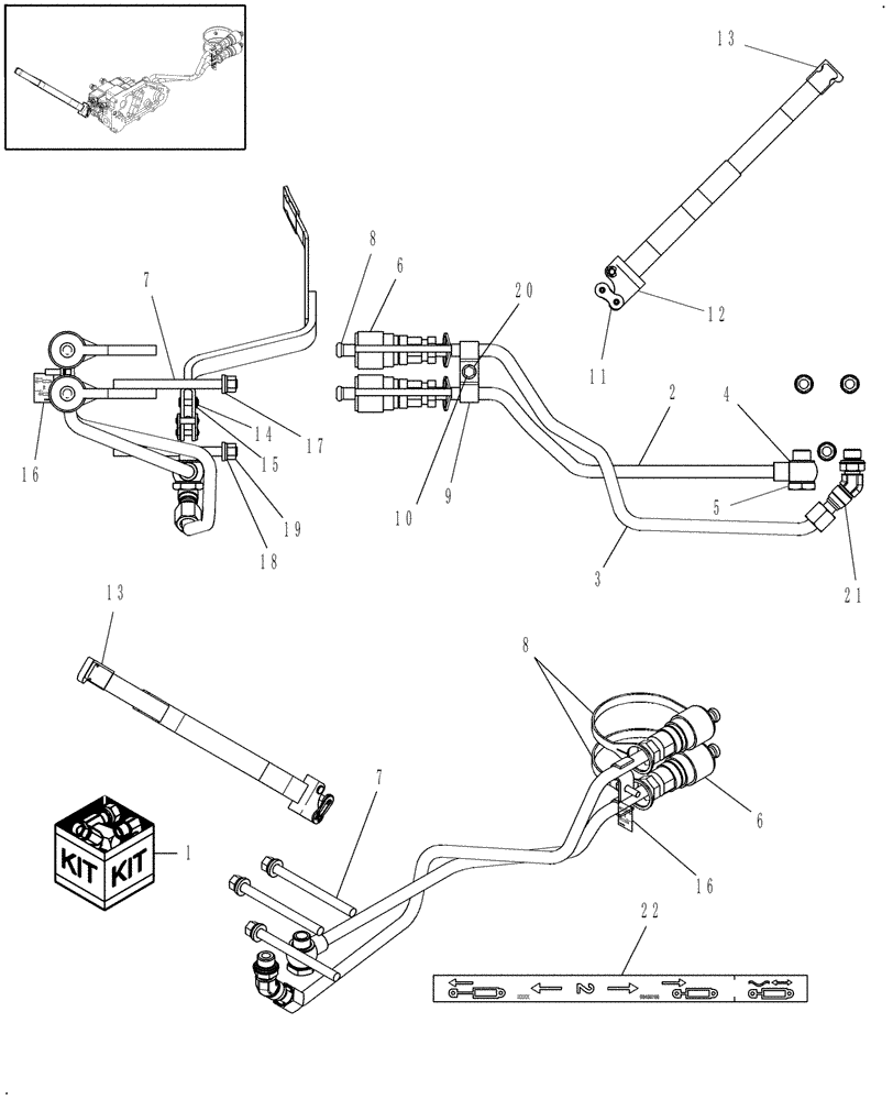 Схема запчастей Case IH FARMALL 55 - (07.11) - REAR REMOTE #2 SELF CENTERING CONTROL - 719935016 (07) - HYDRAULIC SYSTEM