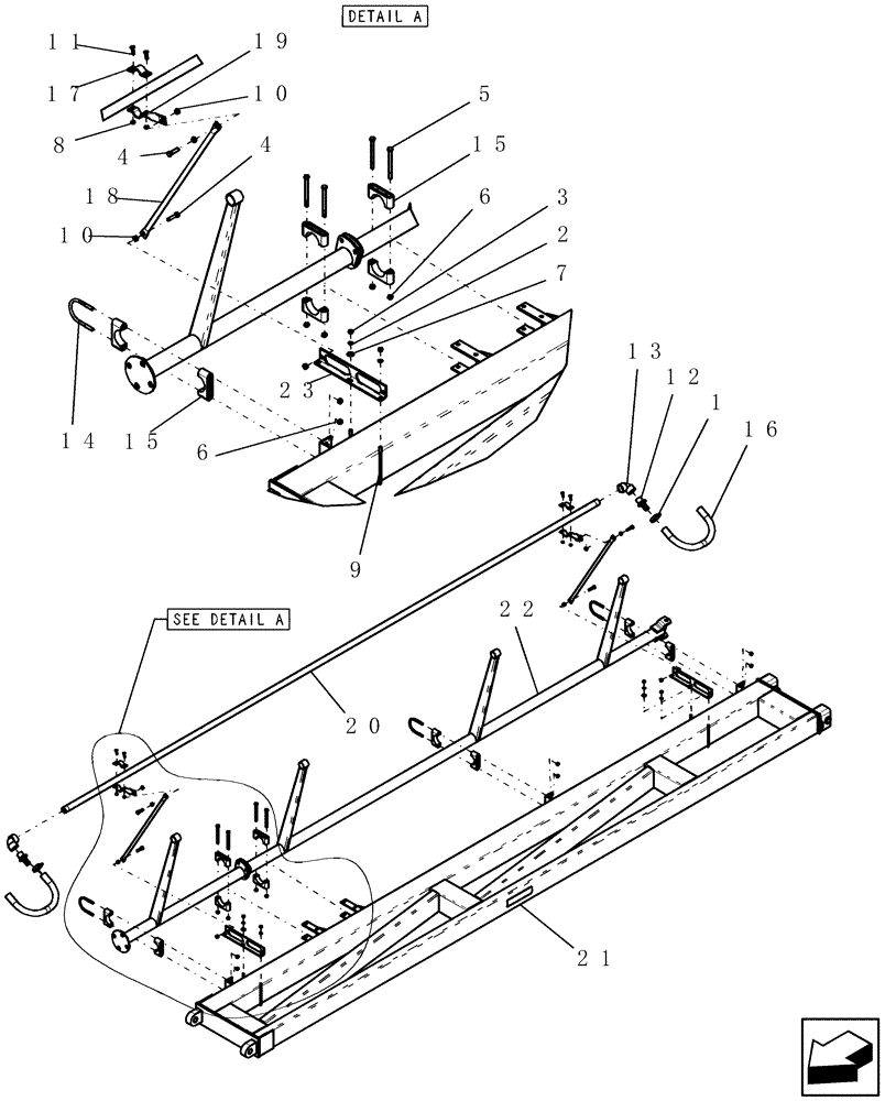 Схема запчастей Case IH 160 - (39.100.08) - WHEELED BOOM - 110 TO 130 MIDDLE BOOM ASSEMBLY (39) - FRAMES AND BALLASTING