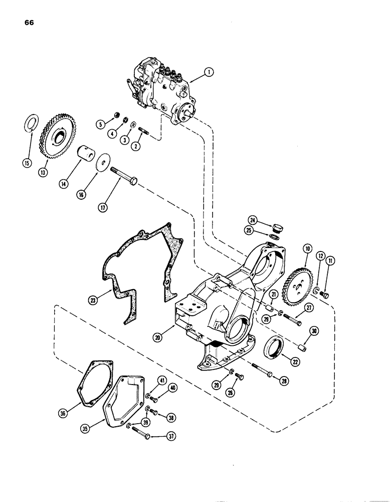 Схема запчастей Case IH 770 - (066) - FUEL INJECTION PUMP AND DRIVE, (267B) DIESEL ENGINE (03) - FUEL SYSTEM