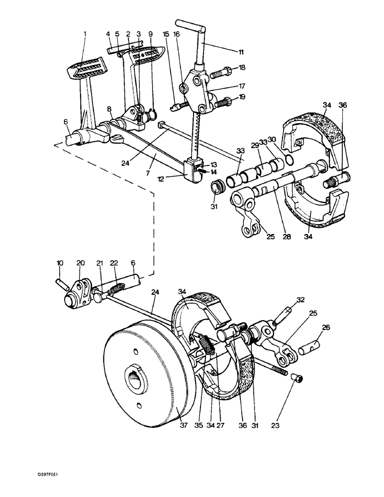 Схема запчастей Case IH 885 - (7-08) - BRAKE PISTON ACTUATOR ASSEMBLY, 885 AND 885N TRACTORS (07) - BRAKES