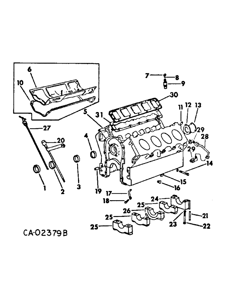 Схема запчастей Case IH DV-550 - (A-07) - CRANKCASE AND RELATED PARTS 