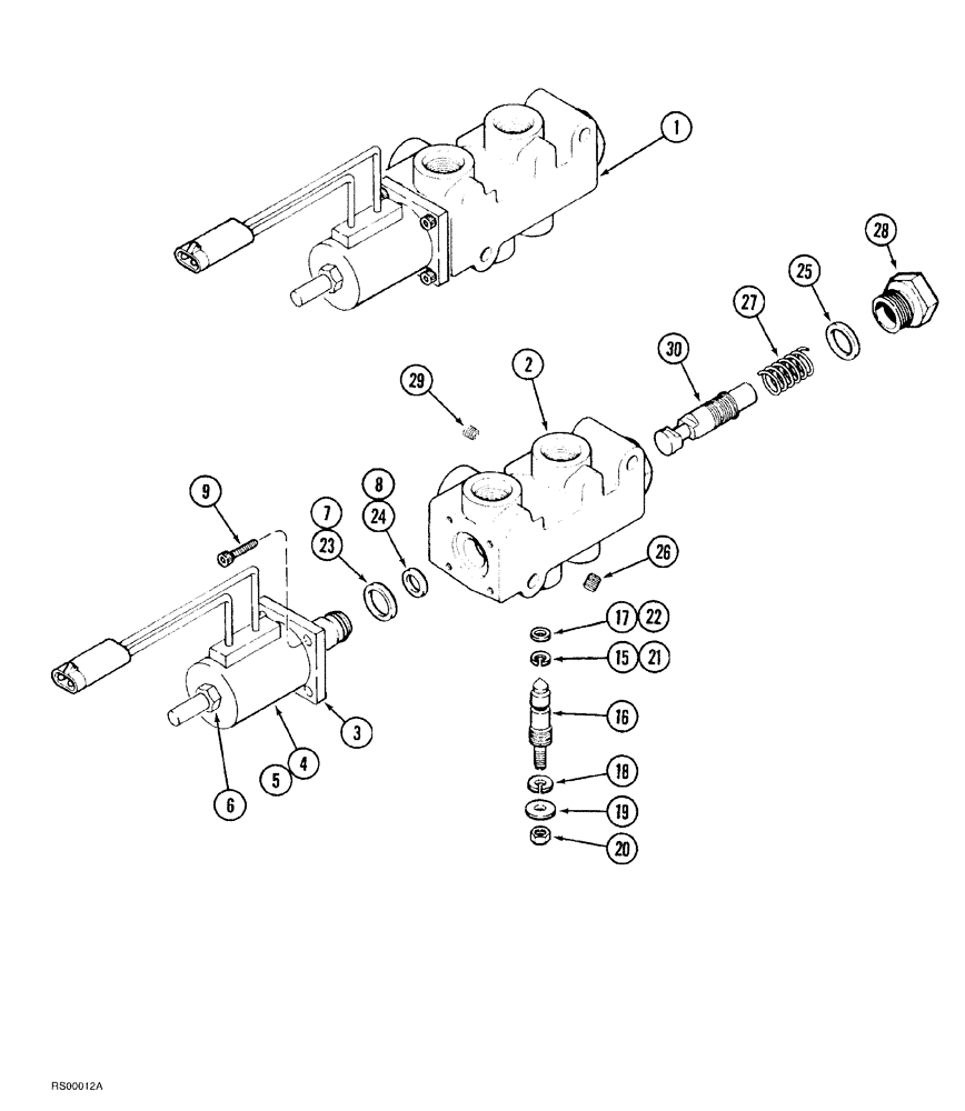 Схема запчастей Case IH 1015 - (8-020) - SPEED CONTROL VALVE ASSEMBLY (35) - HYDRAULIC SYSTEMS