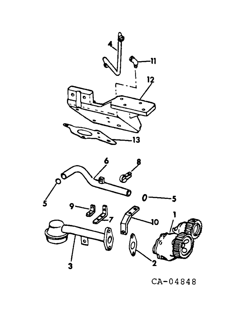 Схема запчастей Case IH V-800 - (B-27) - OIL PUMP CONNECTIONS 